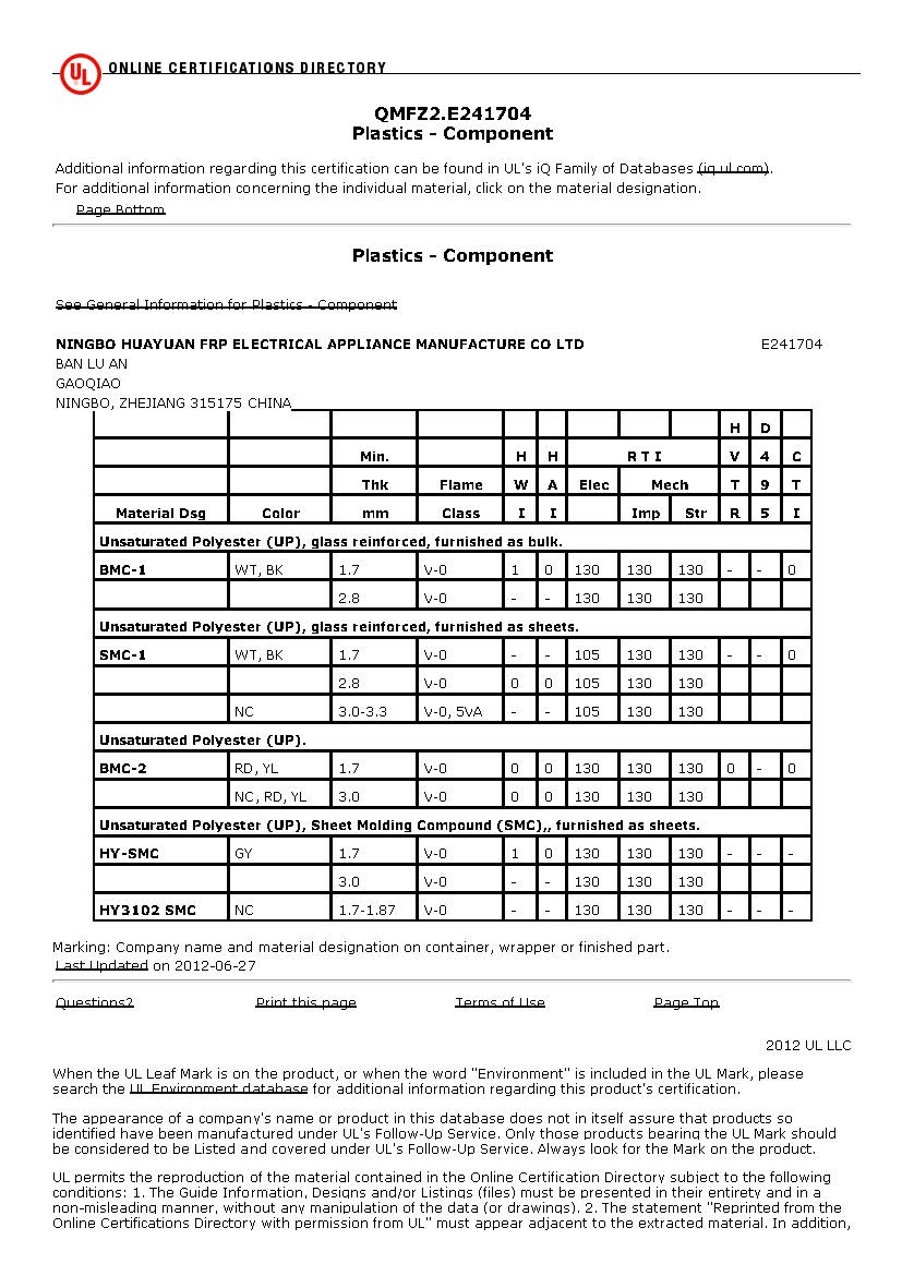 Certifications